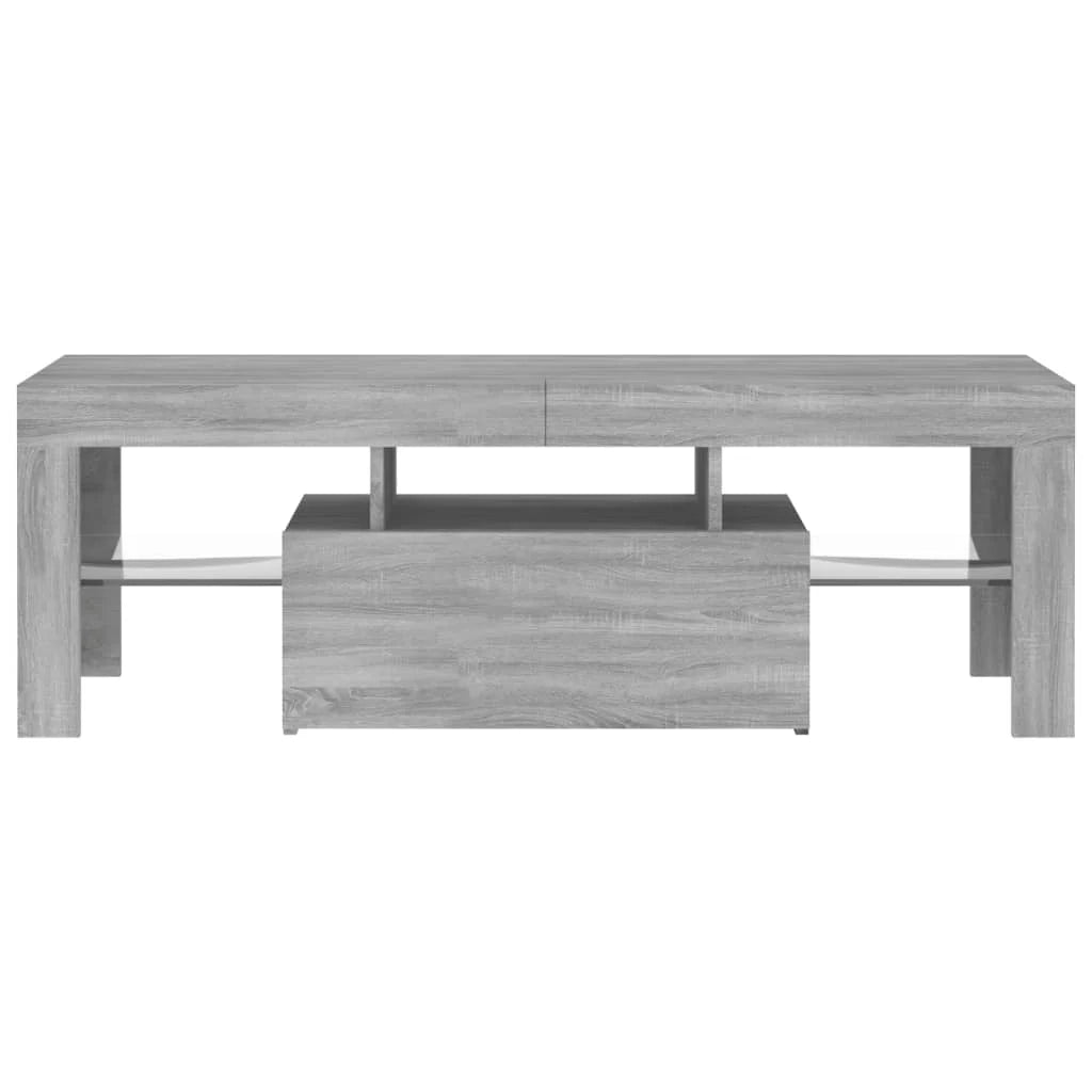 Mobile TV multimediale mensola TV credenza mobile TV sala da pranzo soggiorno camera da letto con luci LED Sonoma 120 x 35 x 40 cm grigio 02_0026801