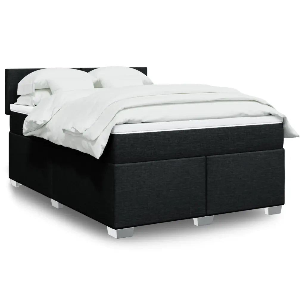 Giroletto a Molle con Materasso Nero 140x190 cm in Tessuto 3288178