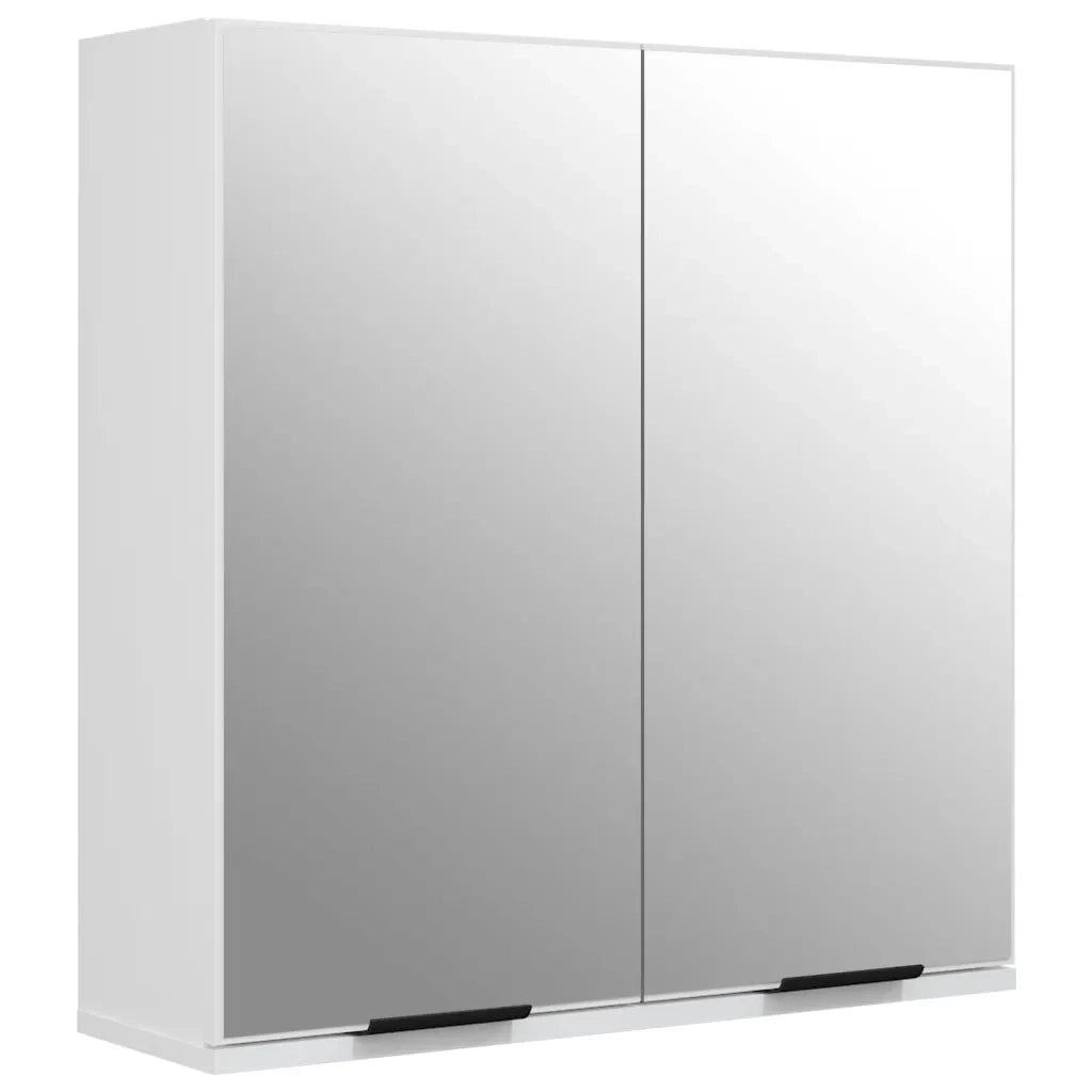 Set di Mobili da Bagno 4 pz Bianco in Legno Multistrato 3115884