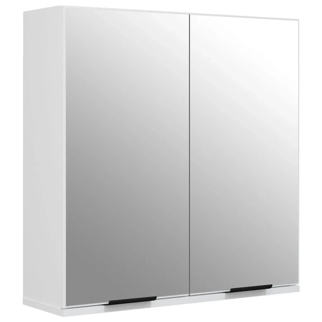 Set di Mobili da Bagno 4 pz Bianco in Legno Multistrato 3115884
