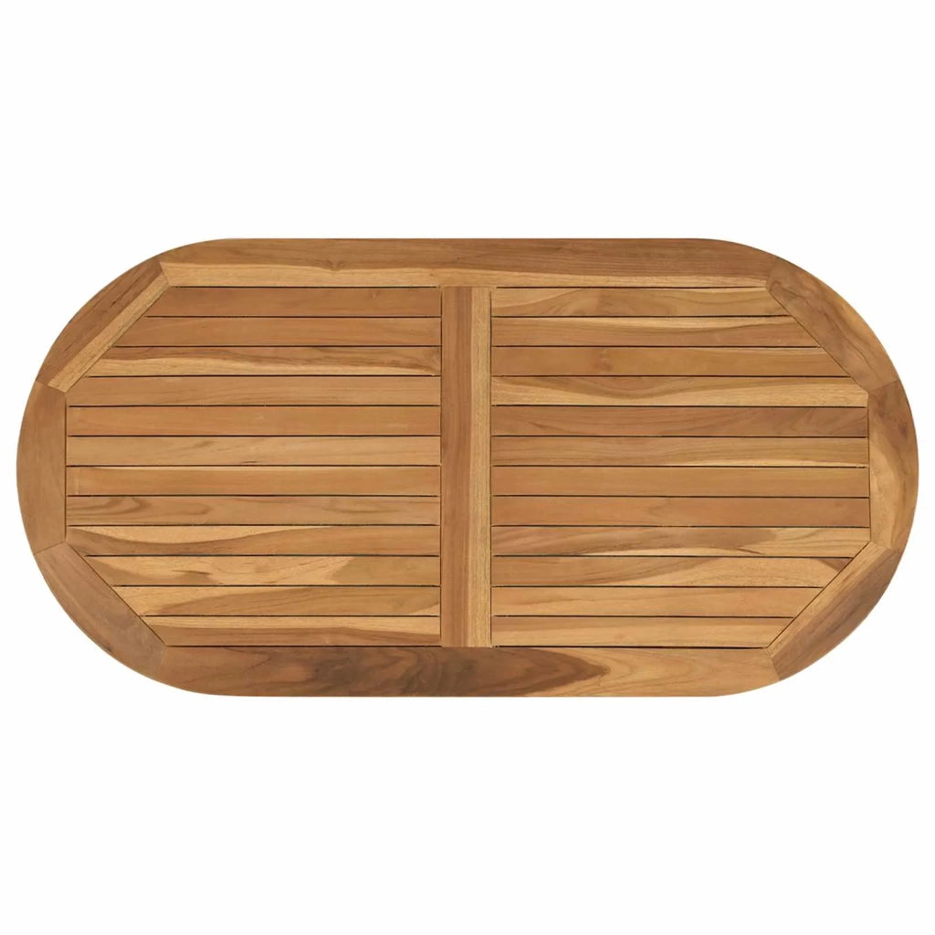 Piano del tavolo Ovale Legno di teak solido Naturale 42033173