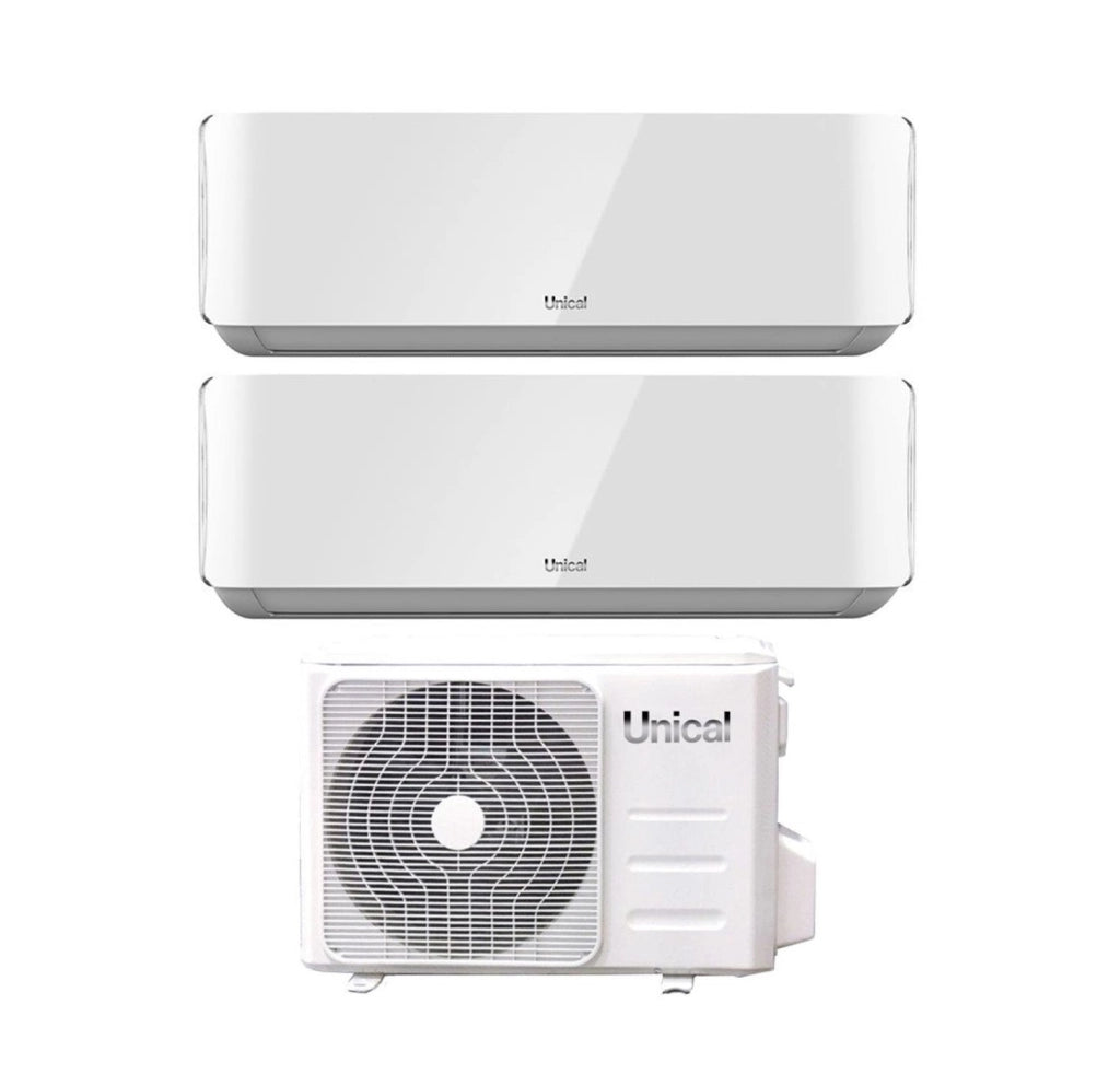 Condizionatore Dual Split Unical Air Cristal 13+18 (12+18) con KMX4 28HE R-32 Wi-Fi Optional