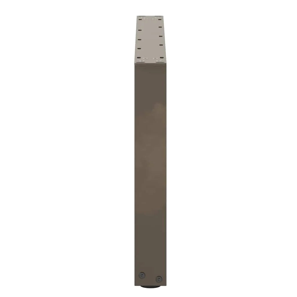 Set di 2 gambe regolabili per tavolino da caffè a forma di U 70 x 42 x 43 cm design moderno acciaio naturale 02_0057407
