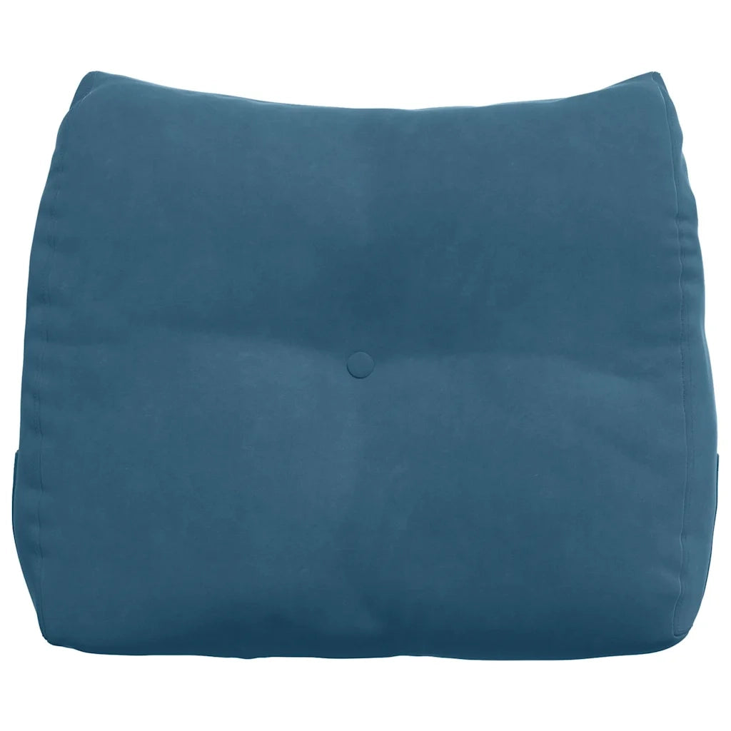 Cuscino per Schiena Blu 60 x 24 x 50 cm Velluto 42014399