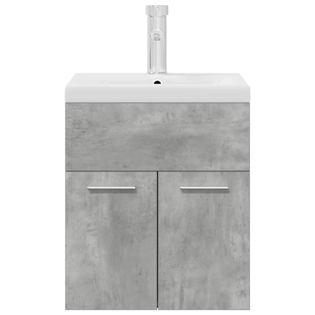 Mobile da Bagno con Lavabo Integrato e Rubinetto Grigio Cemento 3324888