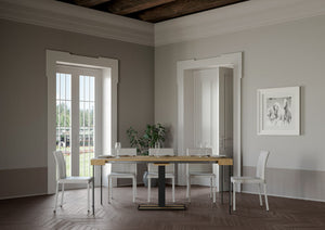 Consolle Allungabile in Legno e Ferro H77x40x90/300cm Capital Quercia Classica