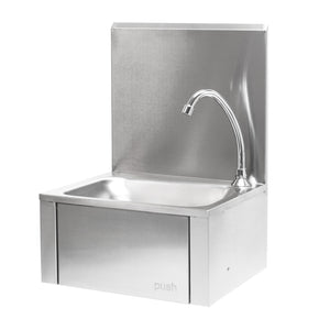 Lavello professionale acciaio inox paraspruzzi Lavamani con comando a ginocchio