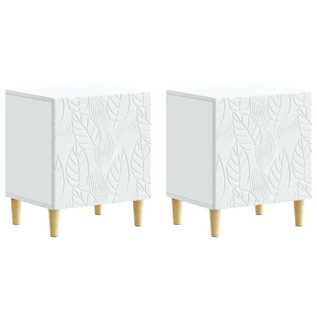 Comodino 2 pcs Bianco 43 x 34,5 x 50 cm Legno ingegnerizzato 895026