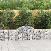 Cesti Gabbioni ad Arco 9 pz 200x30x60/80 cm Ferro Zincato 3146075