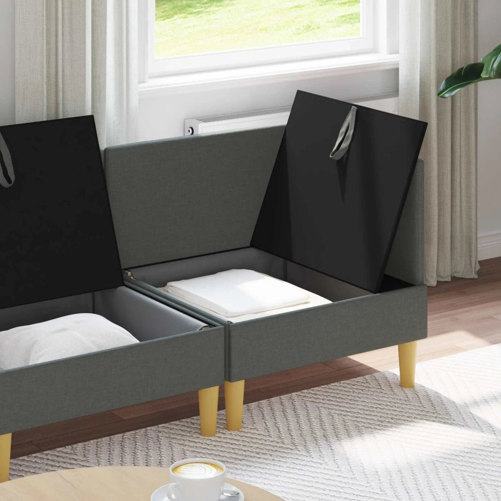 Set di divani modulari con spazio di archiviazione 4 pcs