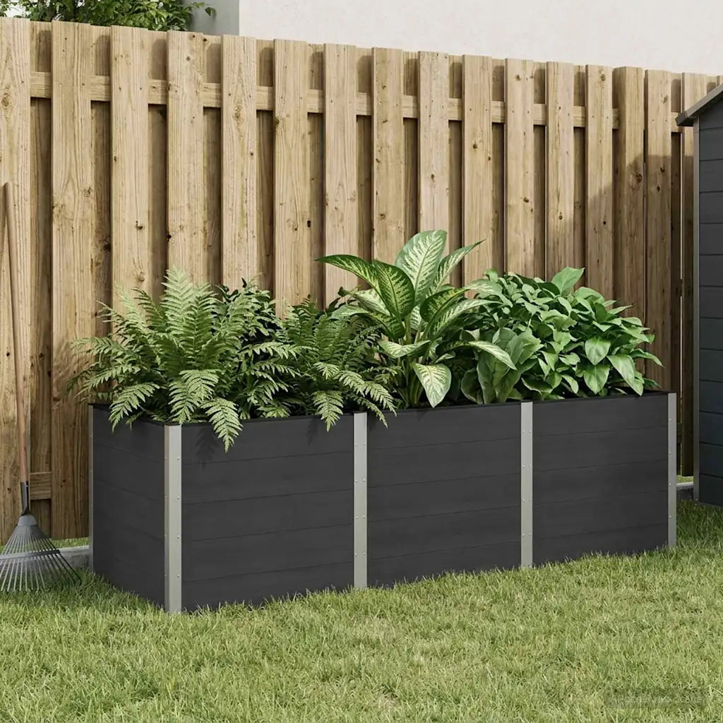 Letto rialzato da giardino Nero 300 x 100 x 91 cm 42038995