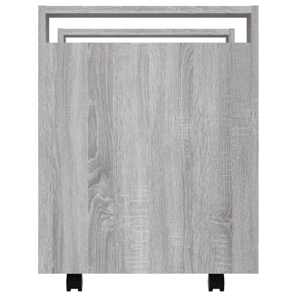 Carrello Scrivania Grigio Sonoma 60x45x60 cm Legno Multistrato 816614