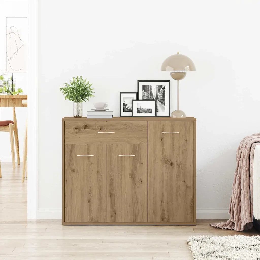 Credenza Rovere Artigianale 88x30x70 cm in Legno Multistrato 861141