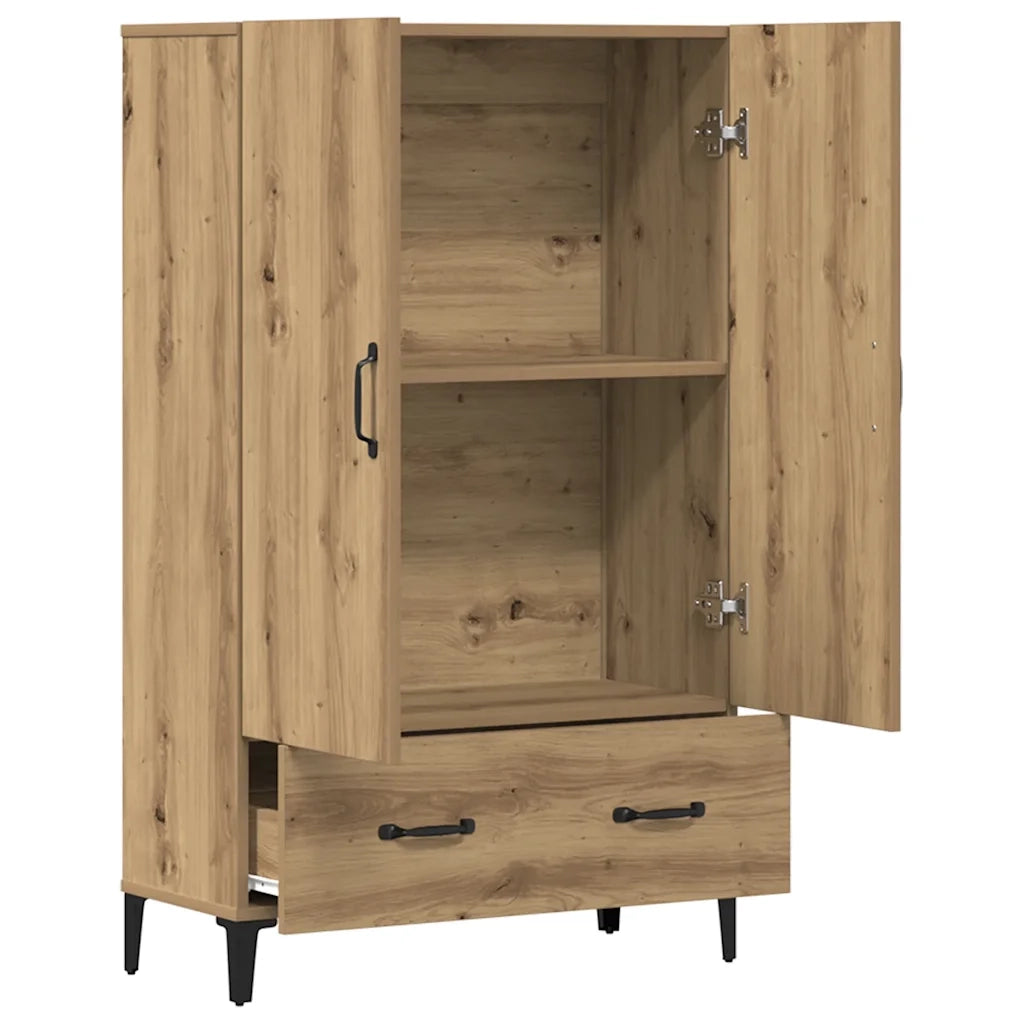 Credenza Rovere Artigianale 70x31x115 cm in Legno Multistrato 856925