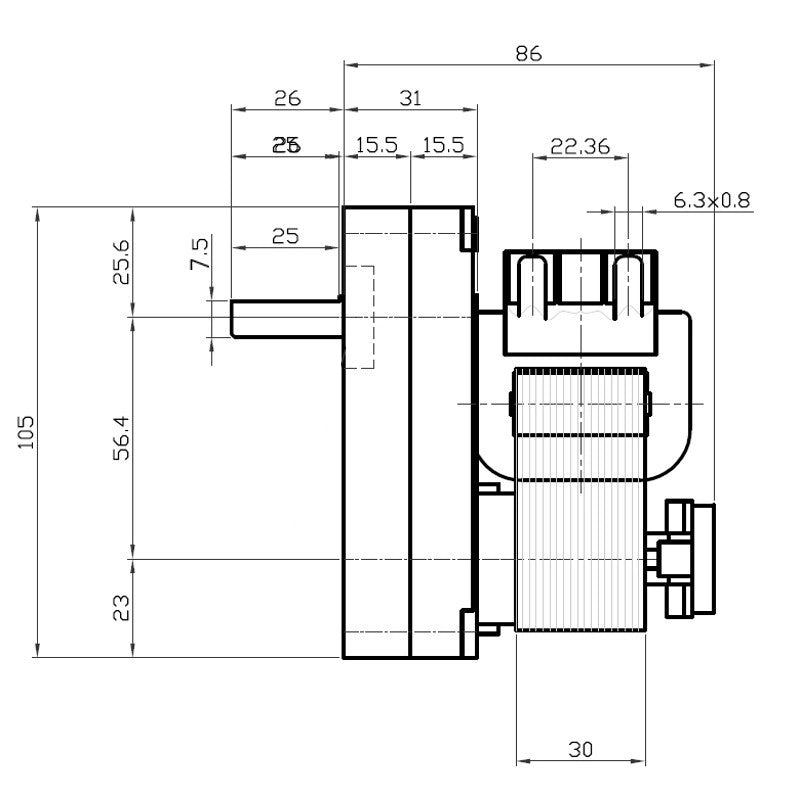 Ricambistufeapellet Motoriduttore Kenta K9175052 per Stufa a Pellet 1,5 RPM Albero da 8,5mm Senso Rotazione orario