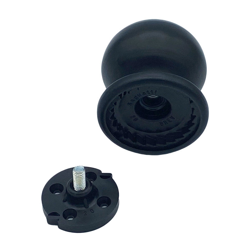 Pomolo fisso per porta SAGUATTI 169/70ZB in alluminio nero opaco