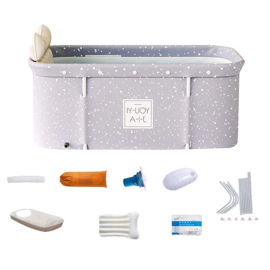 Bagnetto pieghevole 120 x 55 x 50 cm PVC 205 l rettangolare ideale per bagno caldo e bagno freddo