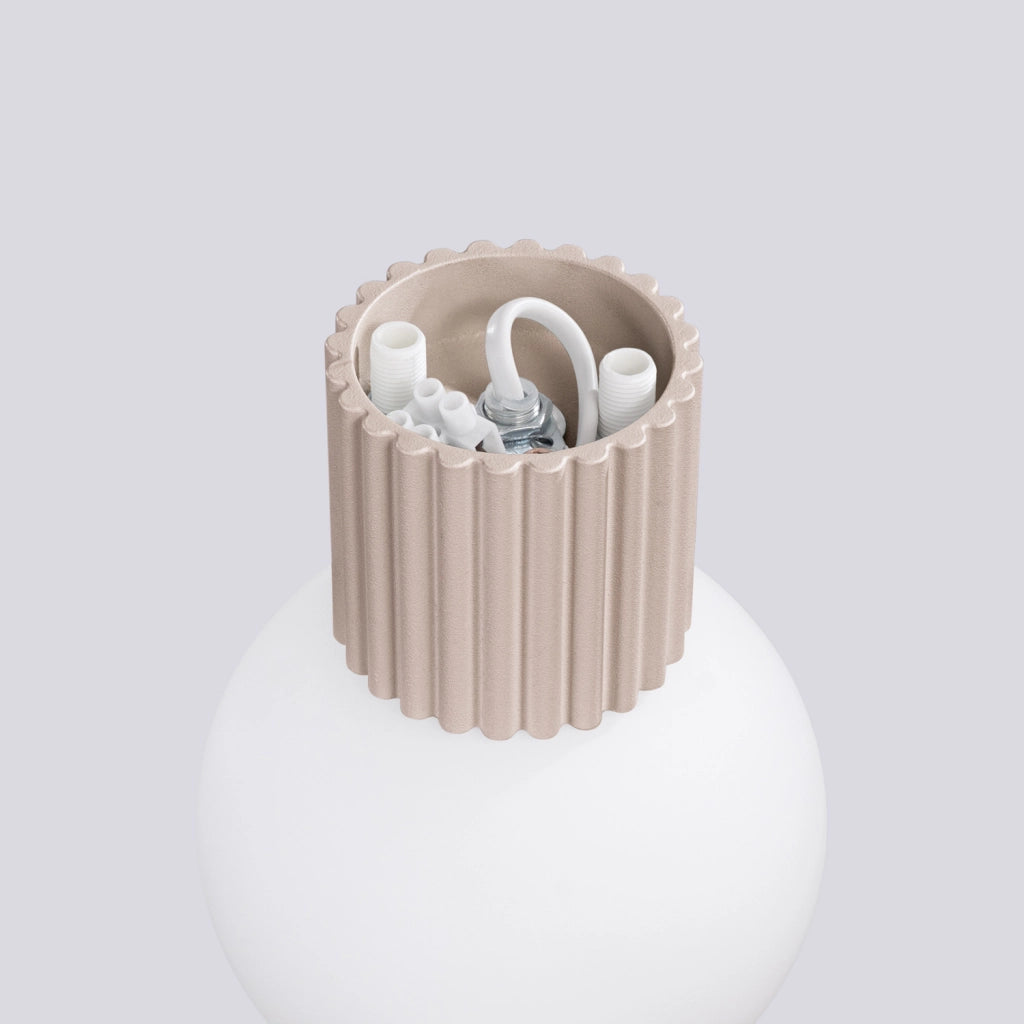 Applique Pure Lume SFERA taupe sfera vetro bianco G9 IP44