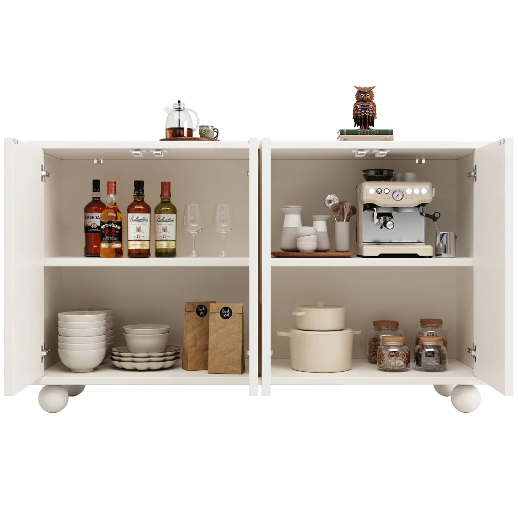 ARMADIO 120x35x71 cm Bianco in MDF con sistema antiribaltamento