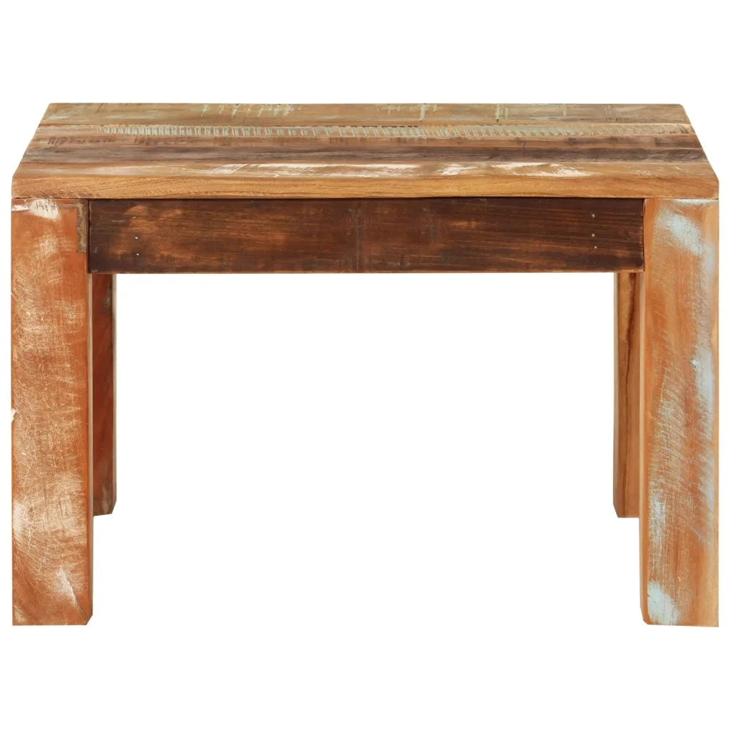 Tavolino da Salotto 55x55x35 cm in Legno Massello di Recupero cod mxl 16390