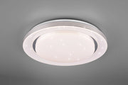 ATRIA PLAFONIERA LED 22,5W 3700lm, 3000 - 6000K CON TELECOMANDO MULTIFUNZIONE CON DIFFUSORE EFFETTO CIELO STELLATO D.58CM DIMMERABILE
