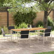 Set da Pranzo per Giardino  da 7 pezzi in Teak Massello