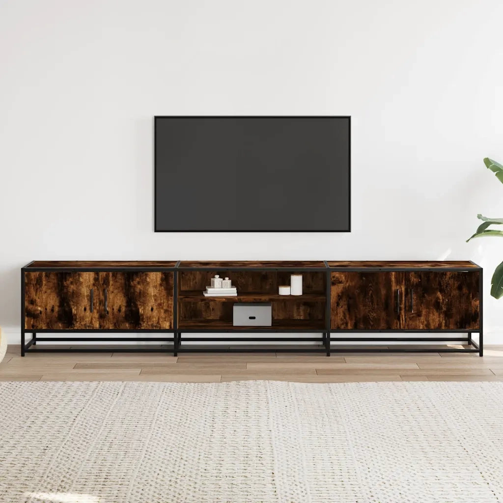 vidaXL Mobile TV Rovere Fumo 210x35x41 cm in Truciolato