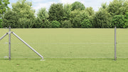 Set di Pali per Recinzione Set di 2 Acciaio Zincato 10 x 0,5 m