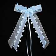 Decorazioni per auto 10 pezzi - Cuori di organza - Decorazione di matrimonio - Accessori per auto - Decorazione per feste - Dimensioni 11-12 cm di larghezza, 22-25 cm di altezza
