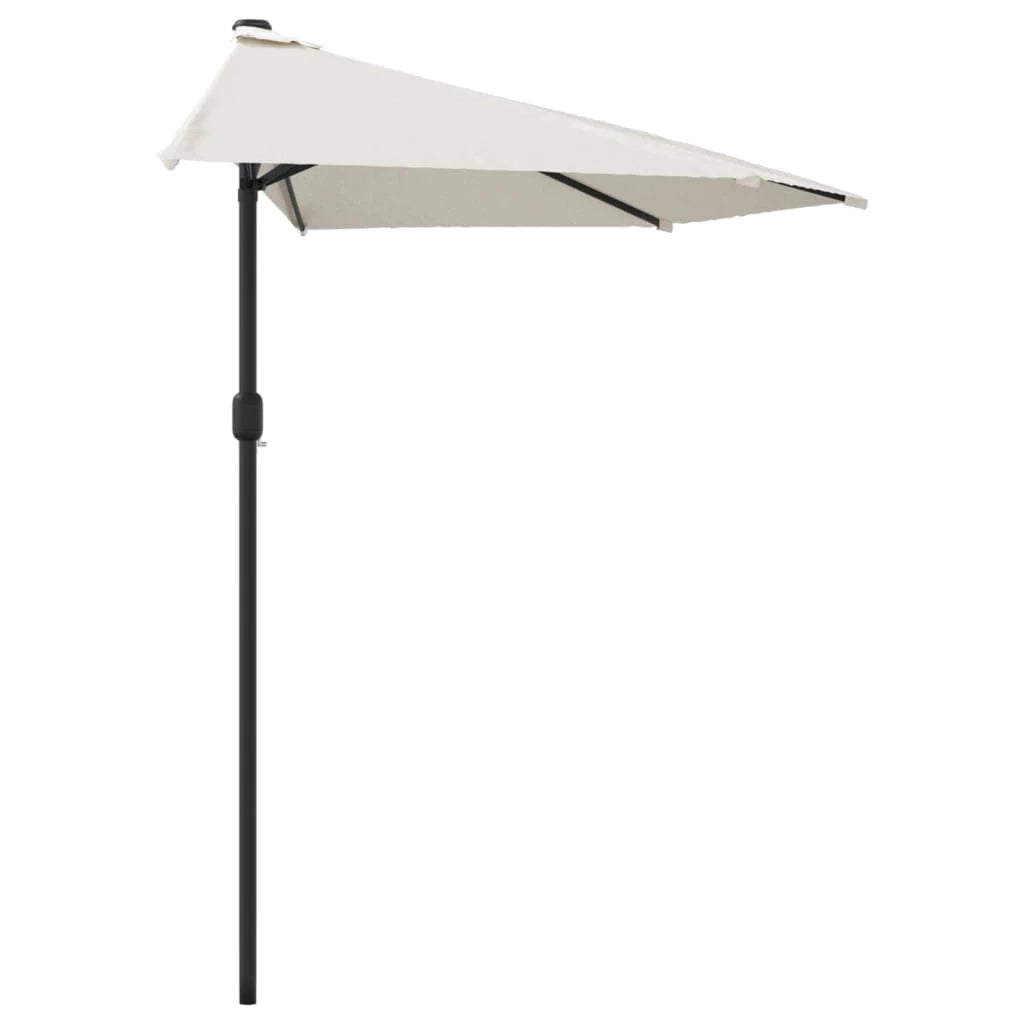 Ombrellone da balcone con palo in alluminio 270 x 135 cm mezzo sabbia 02_0008304