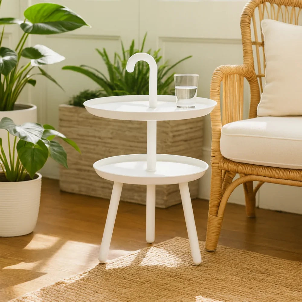 Tavolino da esterno Hook Bianco Ø.41cm x H. 55cm