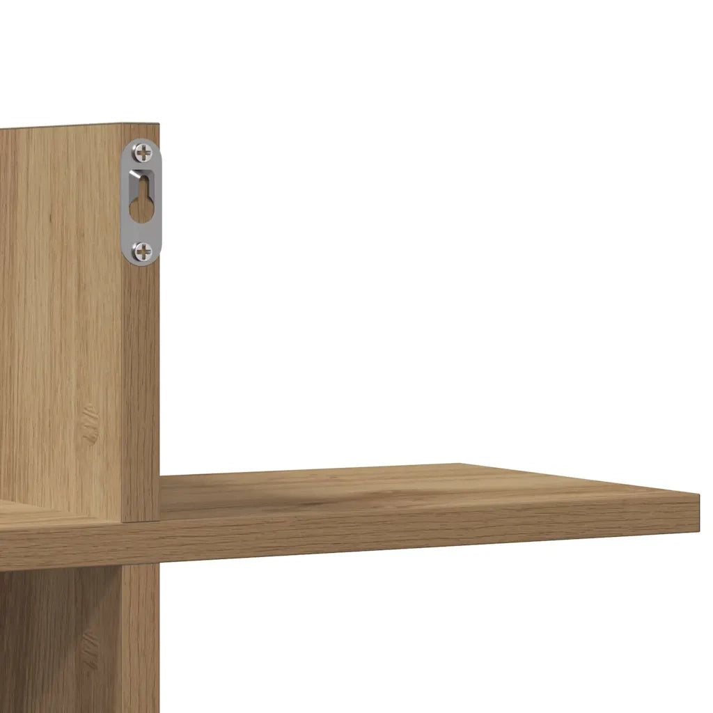 Mensola a Muro | Mensola a parete Rovere Artigianale 124,5x18x60,5cm in Truciolato