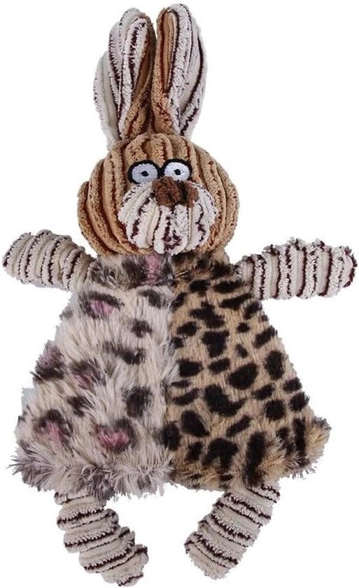 Giocattolo interattivo per cani piccoli e medi, carta crepata, motivo leopardo coniglio