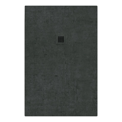 Piatto doccia in marmoresina 120x80 cm effetto petrolio scuro BELGIO
