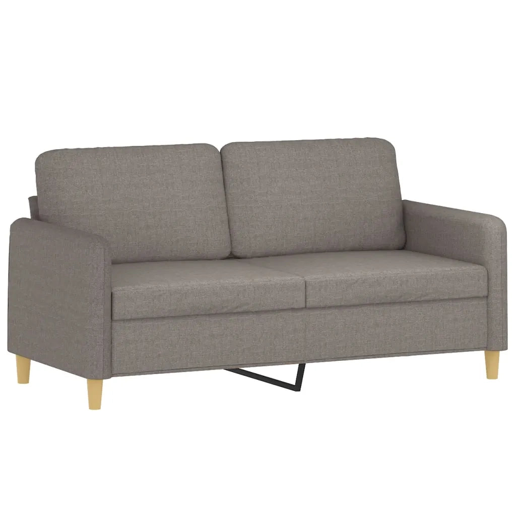 Set Divani 2 pz con Cuscini Tortora in Tessuto