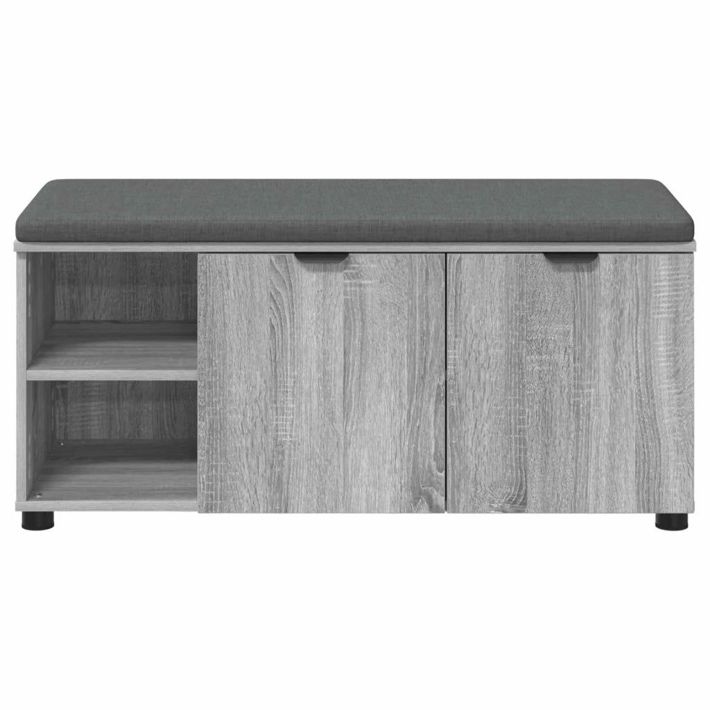 Panca per ingresso con cuscino Sonoma grigia 100 x 38 x 46 cm 891517