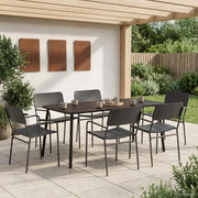 Set da pranzo 7 pz Antracite Acciaio 3422856