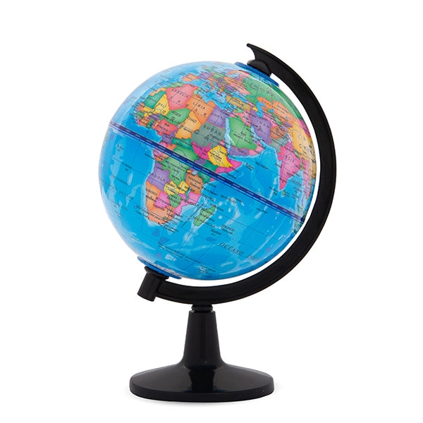 Mappamondo rotante educativo da tavolo, globo terrestre geografico per studio e decorazione casa ufficio