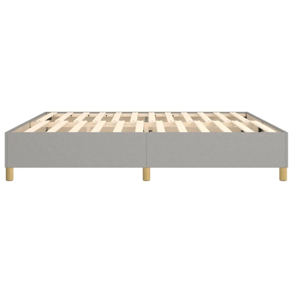 Struttura Letto a Rete a Molle Grigio Chiaro 200x200 cm Tessuto 3120985
