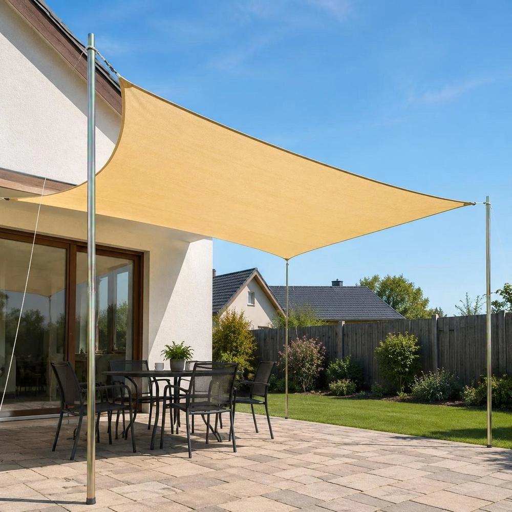 Sunshade Sail Poles, 2 Pieces, 200 Cm, Galvanized Steel
