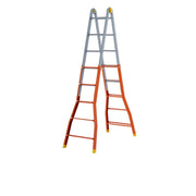Trade Shop - Scala Scaletto Telescopica Gigante In Acciaio Gierre 5+5 Gradini Trasformabile -