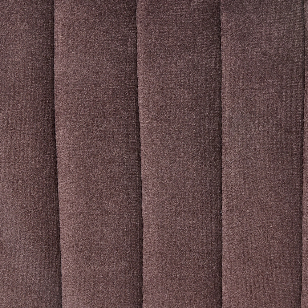 Pouf rivestito in velluto marrone sporco con gambe in metallo dorato seduta quadrata 47 x 47 cm per un salotto glamour