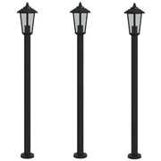 Lampade da terra per esterni 3 pezzi 120 cm acciaio inox nero 02_0042548