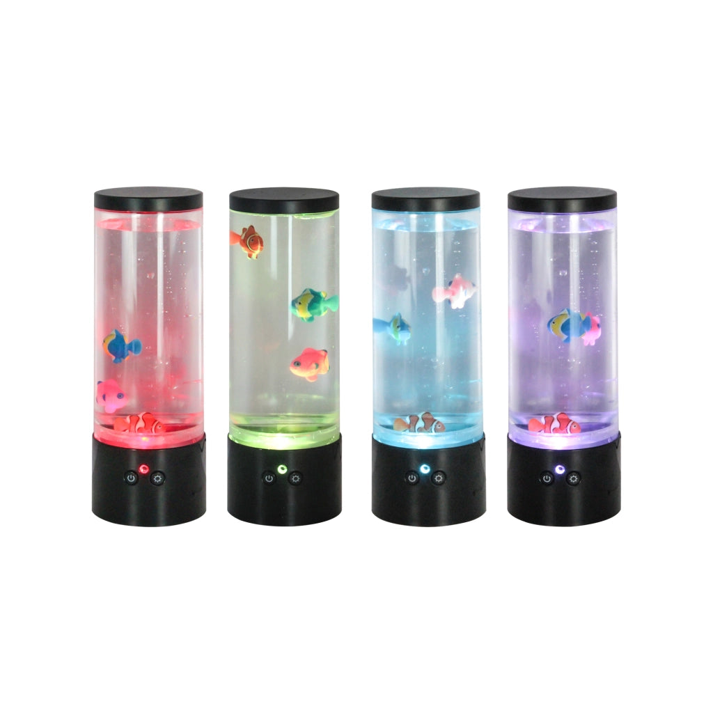 Lampada da tavolo nera decorativa pesci RGB LED Zuma Line