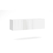 Mobile sospeso da 140 cm collezione NEVER in bianco lucido