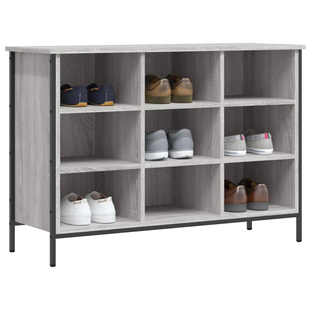 Scarpiera-Scaffale per scarpe Grigio Sonoma 100x35x70 cm in Legno Multistrato