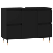 Mobiletto da bagno nero 80 x 33 x 60 cm ampia capacità di contenimento stile industriale legno composito nero 02_0049072