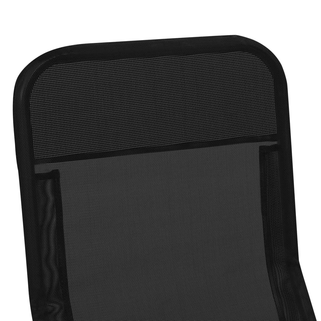 Sdraio pieghevoli 2 pezzi Textilene nero 02_0011951