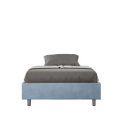 Letto Matrimoniale Francese Sommier 140x190 cm Senza Rete Azelia Azzurro
