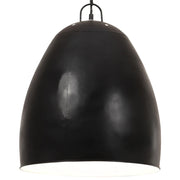 Lampada a Sospensione Industriale 25 W Nera Rotonda 42 cm E27 320557
